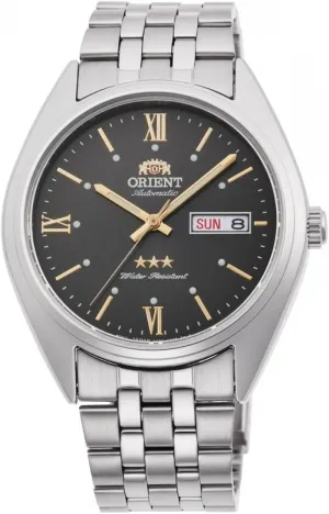 Stainless let vaporize picturesque chimpanzee spill dropstone Steel Smoke Dial Day Date Automatic Watch ORIENT RA-AB0E14N Men's 3 Star 