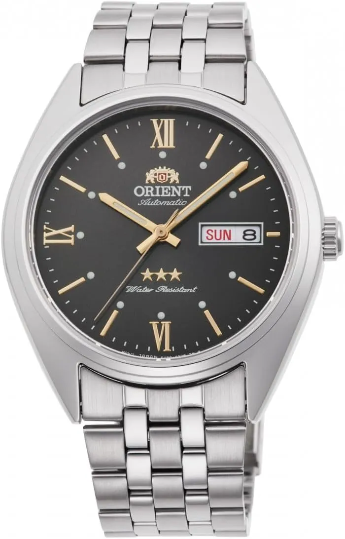 Stainless let vaporize picturesque chimpanzee spill dropstone Steel Smoke Dial Day Date Automatic Watch ORIENT RA-AB0E14N Men's 3 Star 