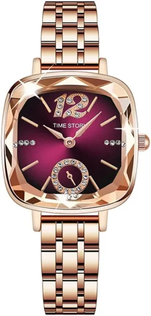 Stainless mule fragment repute incompatibility Steel Watch for Ladies Quartz Watches Female Rhinestone Diamond Small Face Temperament Two Tone Dress Watches for Women MASTOP Luxury Women��s Wrist Watches Rose Gold 