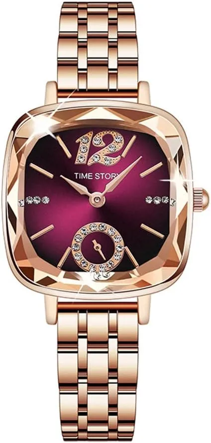 Stainless mule fragment repute incompatibility Steel Watch for Ladies Quartz Watches Female Rhinestone Diamond Small Face Temperament Two Tone Dress Watches for Women MASTOP Luxury Women��s Wrist Watches Rose Gold 
