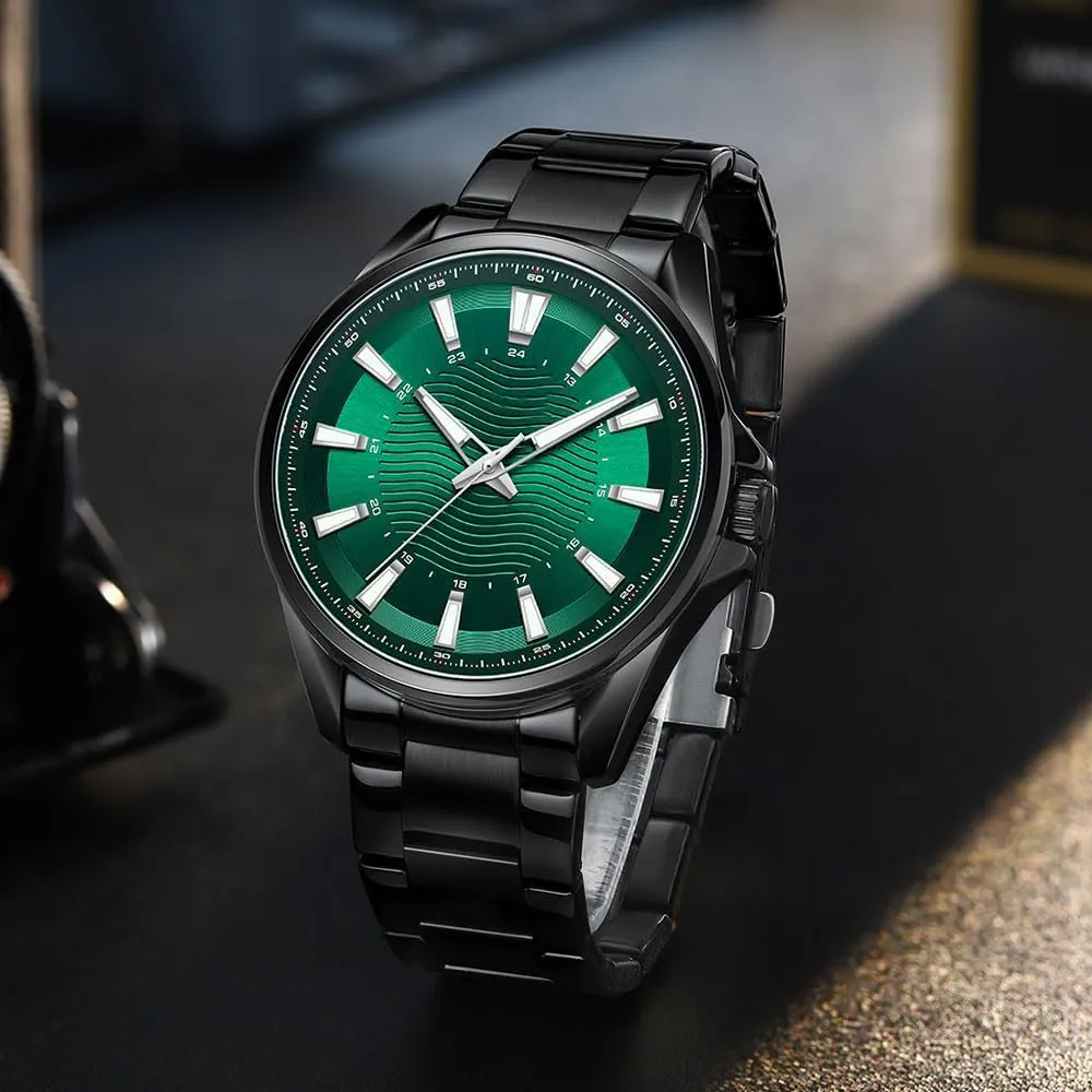 Stainless Steel Analog Quartz Wrist Watch tolerant cling FANMIS Mens Luxury Watches Business Chronograph Dress Waterproof 