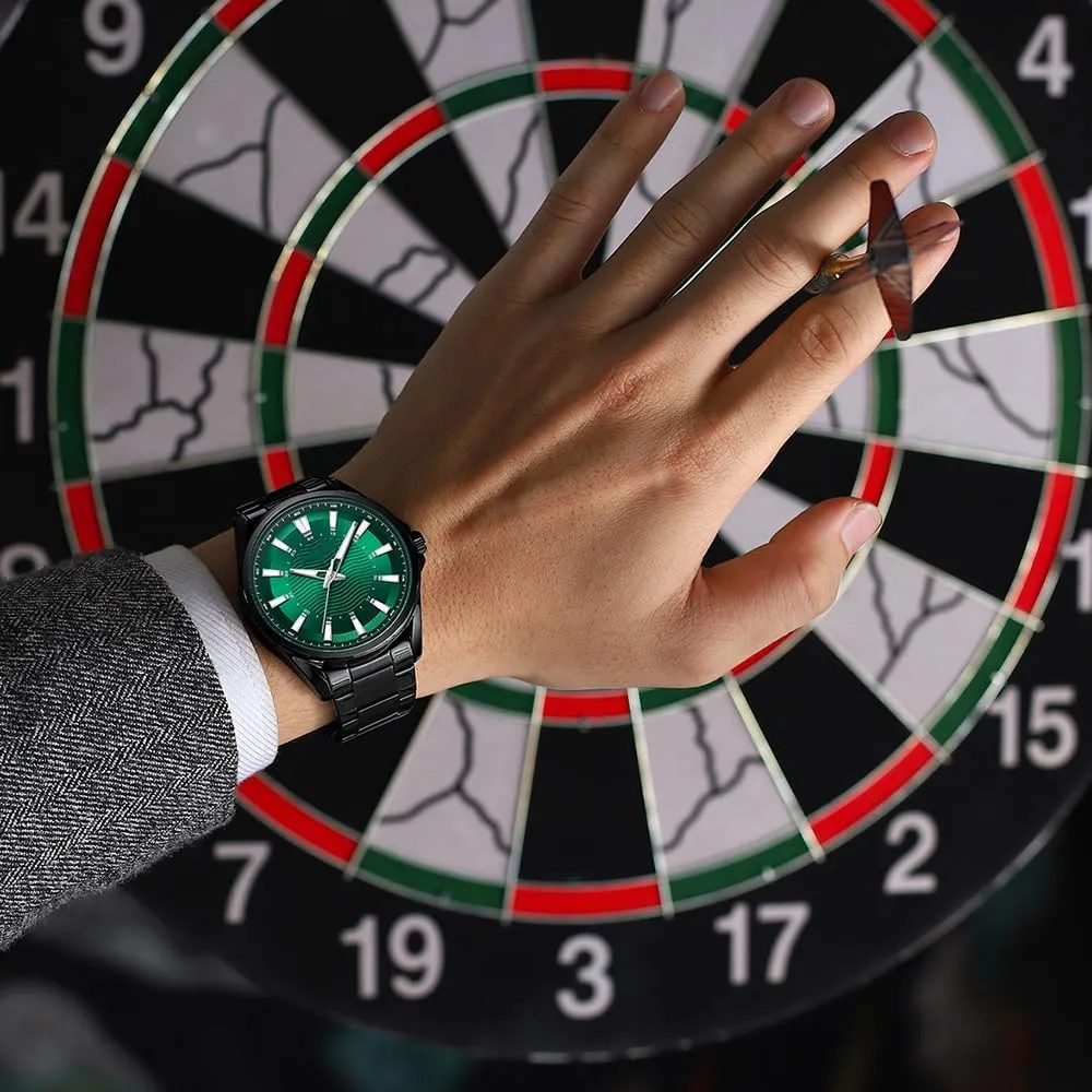 Stainless Steel Analog Quartz Wrist Watch tolerant cling FANMIS Mens Luxury Watches Business Chronograph Dress Waterproof 