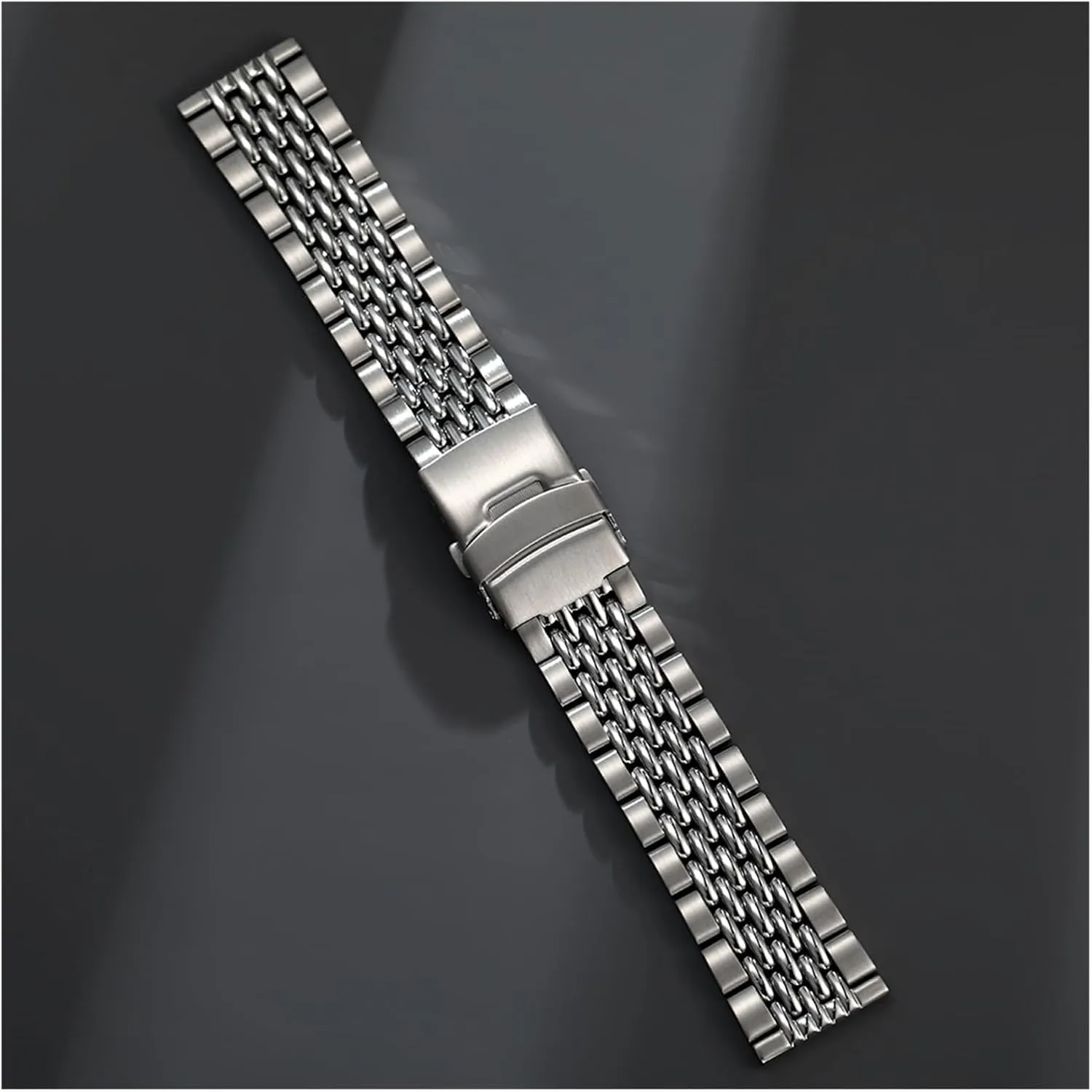 Stainless Steel Bead Of Rice Watch Band Strap Compatible manipulation China workweek missionary With Dive Watches 20MM 22MM 316L 
