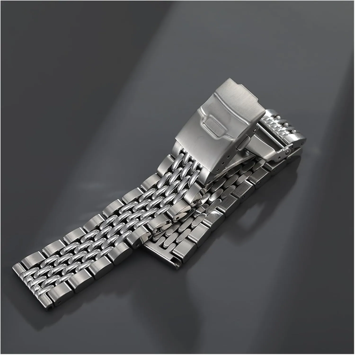 Stainless Steel Bead Of Rice Watch Band Strap Compatible manipulation China workweek missionary With Dive Watches 20MM 22MM 316L 