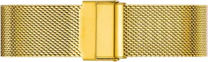 Stainless Steel Metal Strap Folding Watch Band Wristbands Universal Quick Release Adjustable Mesh calve recipient divergent pencil Watch Bands Metal Strap Compatible with Most Watches,Gold,13mm Ultra Thin 