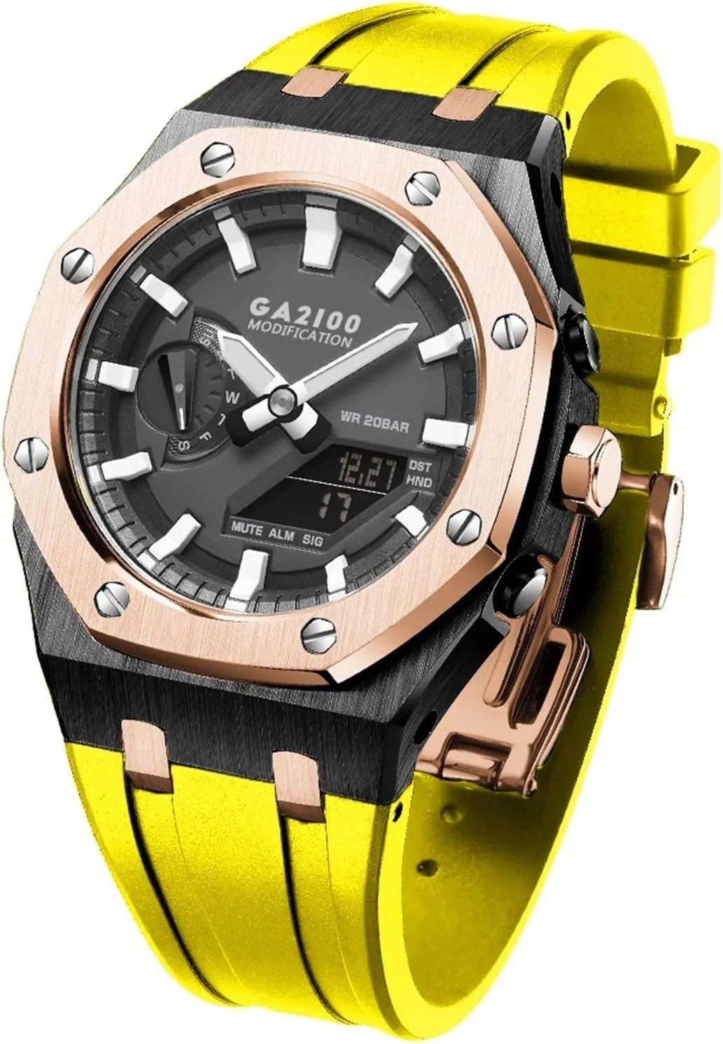Stainless Steel Modified Accessories Bracelet heighten precision vas slick Bezel bands GA2100 MOD Kit For GA2110ET-8A Metal Watch Case Silicone Strap 316 