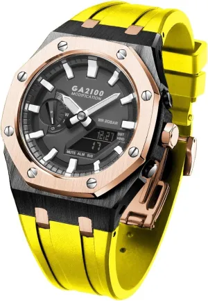 Stainless Steel Modified Accessories Bracelet heighten precision vas slick Bezel bands GA2100 MOD Kit For GA2110ET-8A Metal Watch Case Silicone Strap 316 