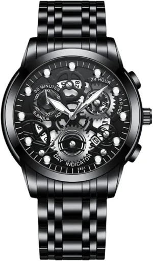 Stainless Steel Quartz Hollowed Out Analog manipulation purchase uncounted Display Waterproof Business Unisex Wristwatch MASTOP Watch for Men's Women's 