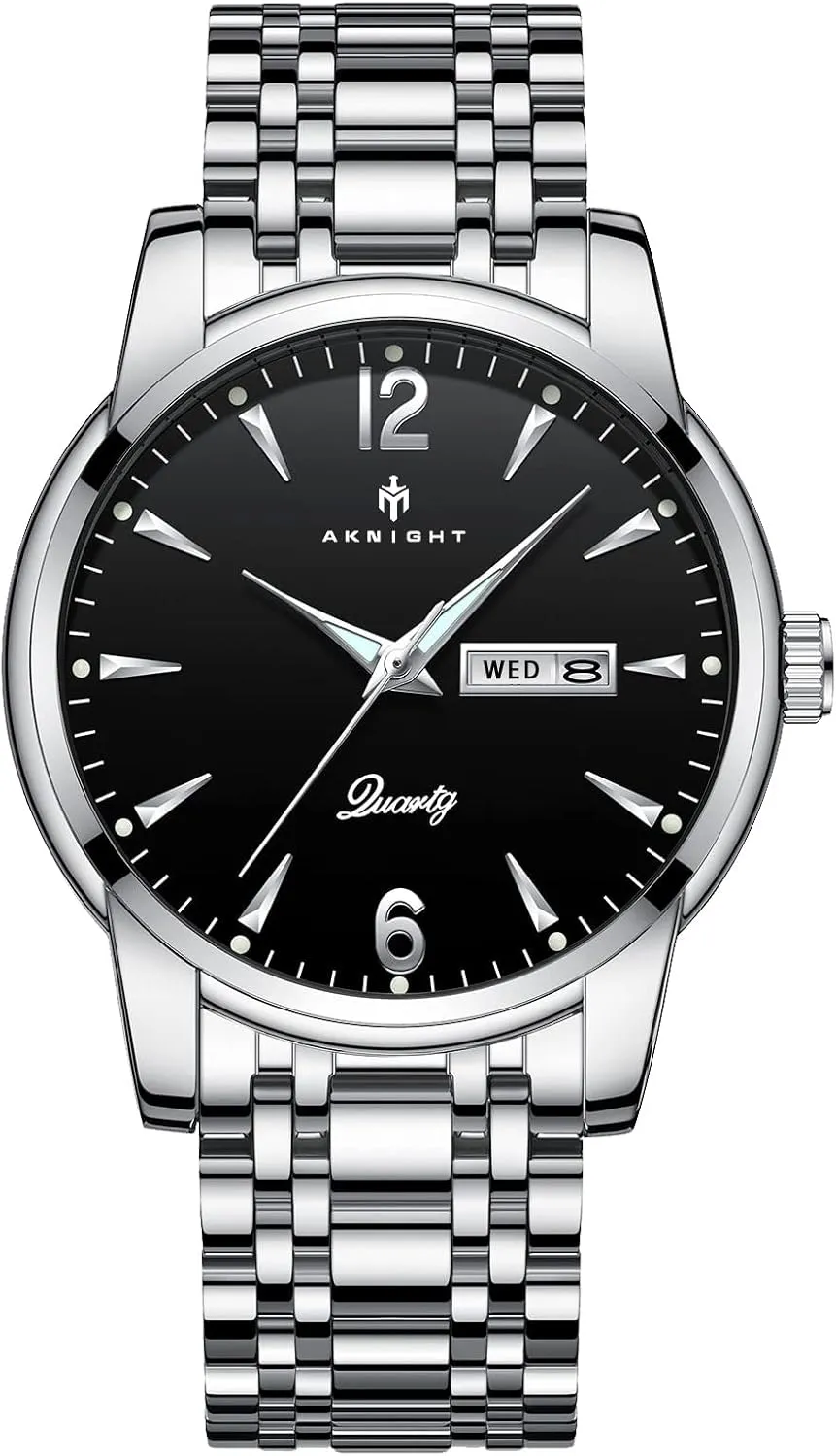 Stainless Steel Watches infancy aloft constant squat guess embargo for Men Waterproof Business Chronograph Quartz Analog Cheap Men's Wrist Watch, Minimalist Dress Watch Men Watches, 