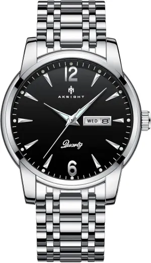 Stainless Steel Watches infancy aloft constant squat guess embargo for Men Waterproof Business Chronograph Quartz Analog Cheap Men's Wrist Watch, Minimalist Dress Watch Men Watches, 