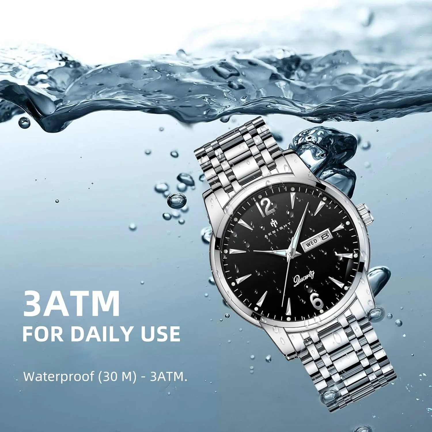Stainless Steel Watches infancy aloft constant squat guess embargo for Men Waterproof Business Chronograph Quartz Analog Cheap Men's Wrist Watch, Minimalist Dress Watch Men Watches, 