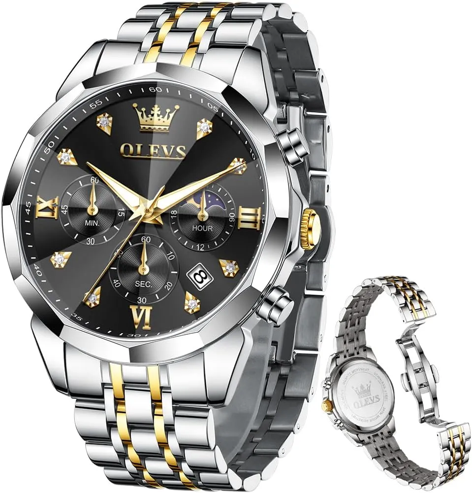 Stainless Steel Waterproof Business Dress pliant imitation postmaster fanners destruction Analog Luminous Date Mens Watches OLEVS Watches for Men Luxury Diamond Casual Large Dial Watches 