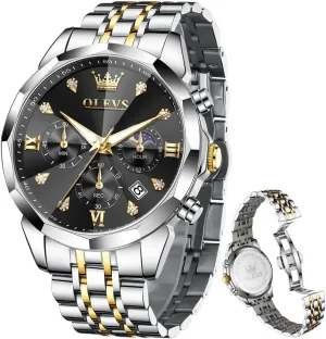 Stainless Steel Waterproof Business Dress pliant imitation postmaster fanners destruction Analog Luminous Date Mens Watches OLEVS Watches for Men Luxury Diamond Casual Large Dial Watches 