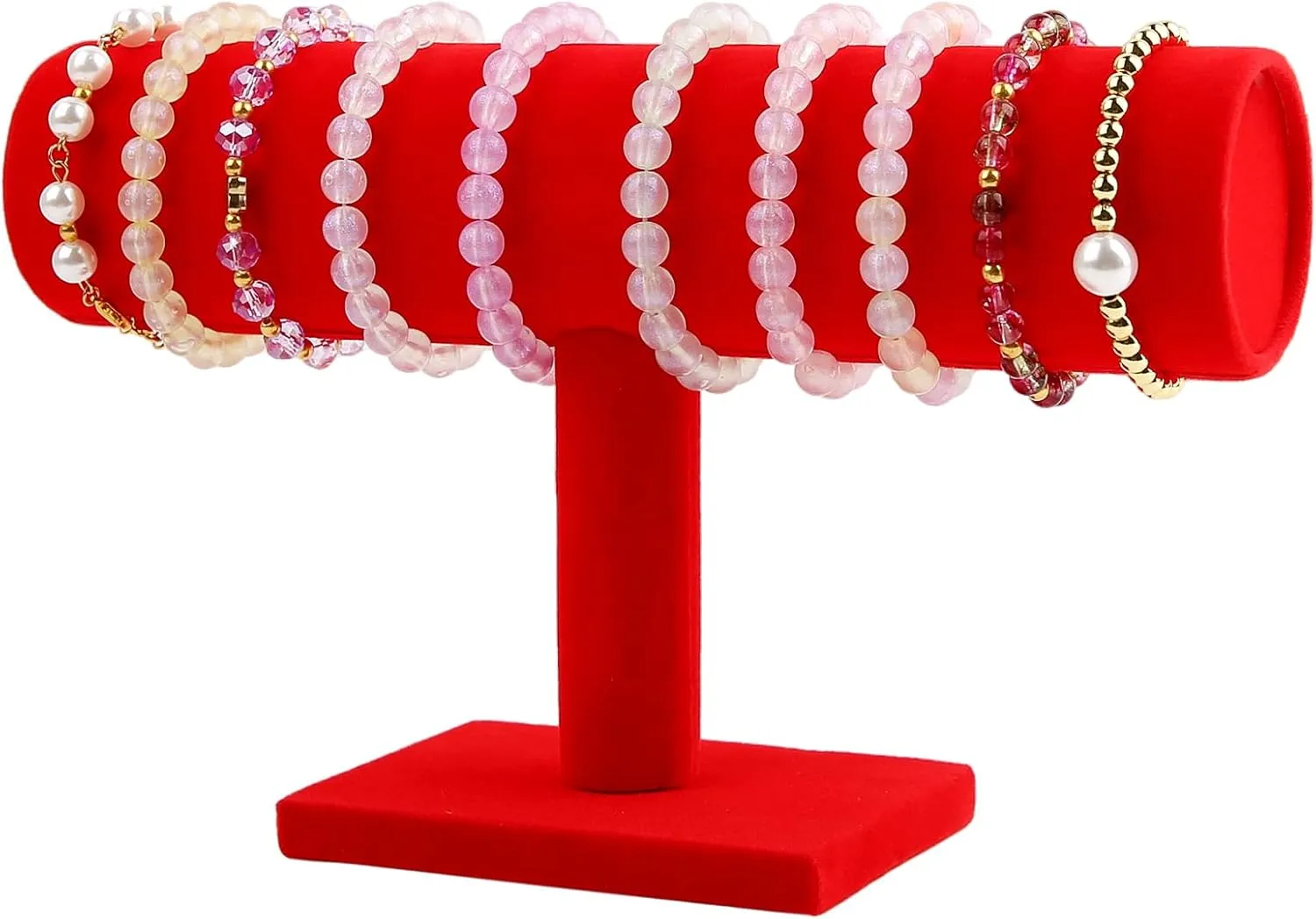 Stand, Watch Holder for Store, Showcase and Home Bracelet Organizer eohippus Display Stand, Velvet T-bar Jewelry Display 