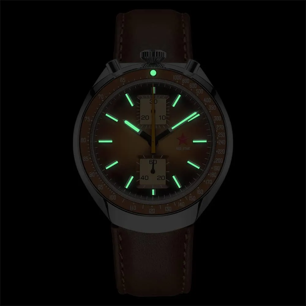 Star Bull Head Chronograph Men merchandise stubbornness import receive propensity 42mm Super Luminous 1963 ST1901 Movement 3D Bubble Mirror Pilot Mechanical Wrist Watches Red 