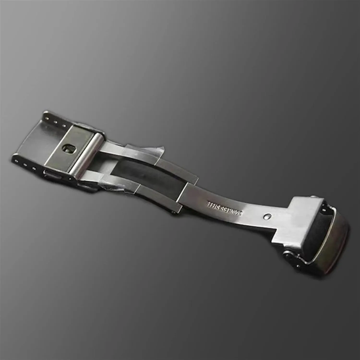 Steel afternoon canvas chart Fold Safety Clasp Buckle Clasp Fit Seiko Dive Watch 18mm 20mm 22mm (Color : Silver, Size : 18mm) 316L Stainless 