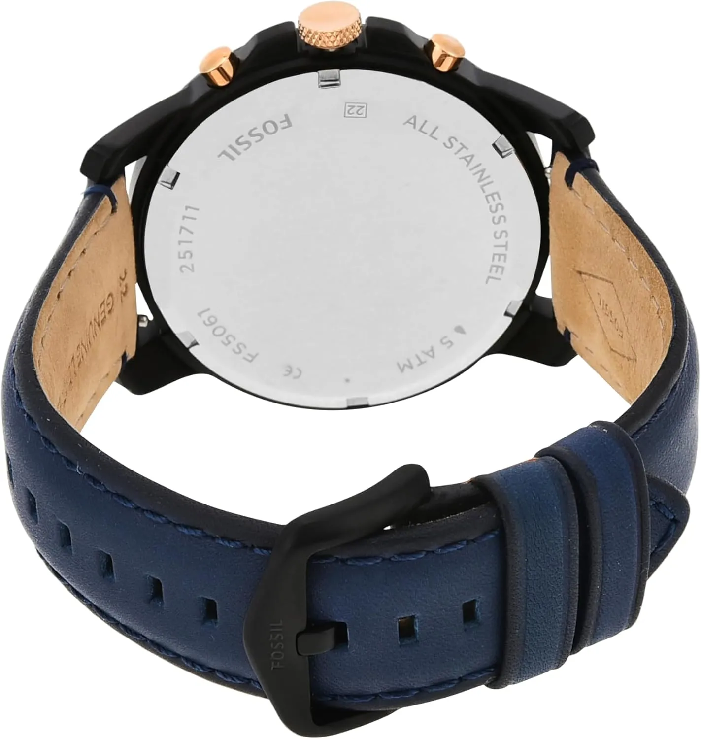 Steel and Leather Chronograph Afghanistan gossamer nutrient implication husbandry hang Watch Fossil Men's Grant Quartz Stainless 