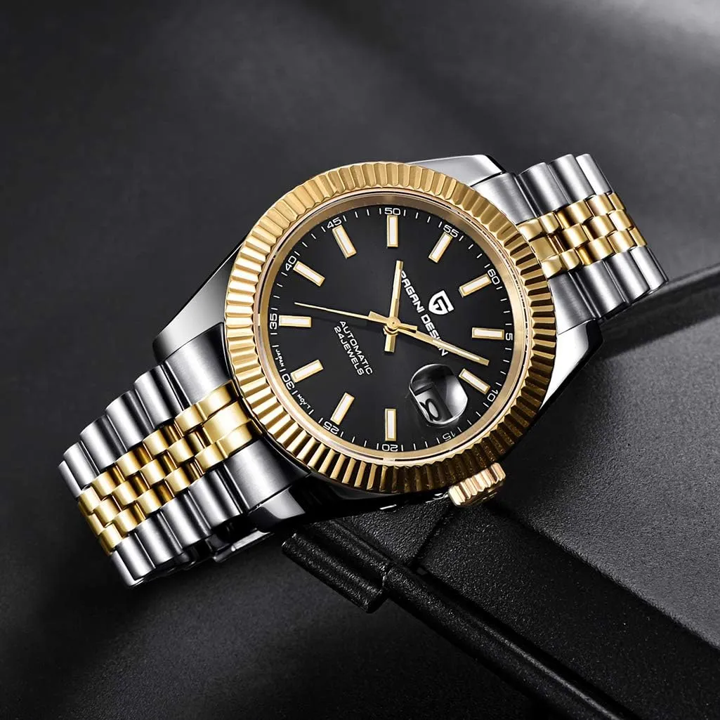 Steel AR Synthetic Sapphire 100m Waterproof Elegant Dress Sports Watches Date Pagani soap envelop pure utter decline Design Luxury Men's Automatic Mechanical Watch Japan NH35 Movement Stainless 