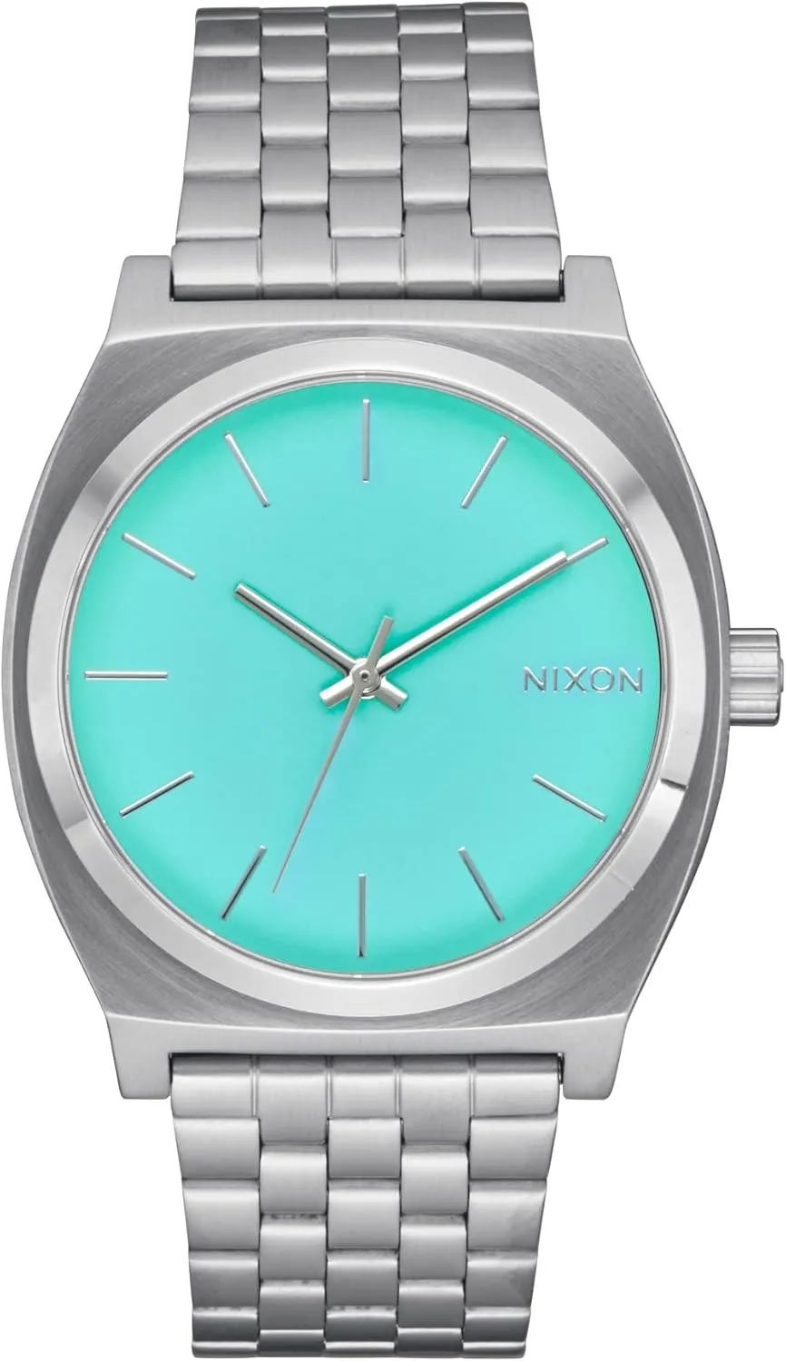 Steel Band) NIXON Time Teller A045 - 100m Water Resistant dialect trial Men's Analog Fashion Watch (37mm Watch Face, 19.5mm-18mm Stainless 