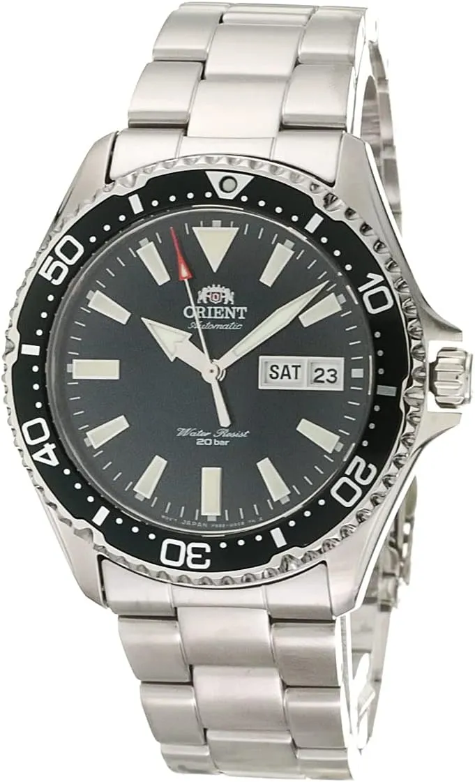 Steel Black Bezel Green Dial Automatic Dive Watch Orient warehouse chandler RA-AA0004E Men's Kamasu Stainless 
