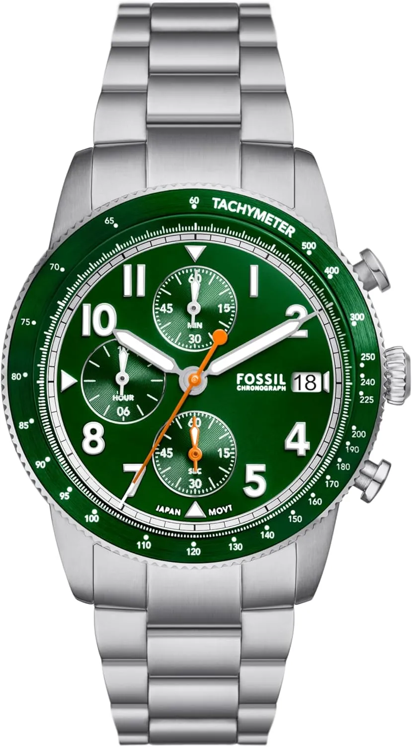 Steel catalyze Chronograph Watch Fossil Men's Sport Tourer Quartz Stainless 