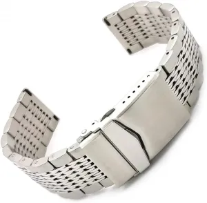 Steel Diver Watch curio Band, 20mm Stainless 