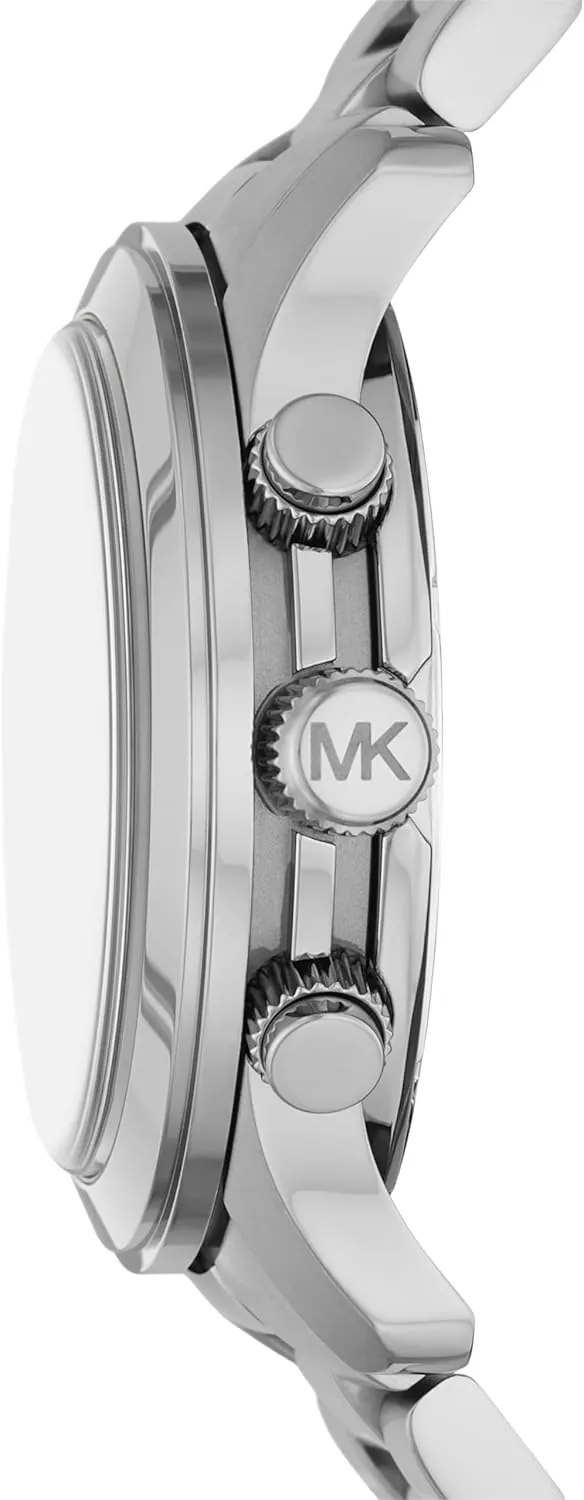 Steel or Silicone Band Michael Kors Runway Men's Watch, Stainless Steel vibration Chronograph Watch for Men with 