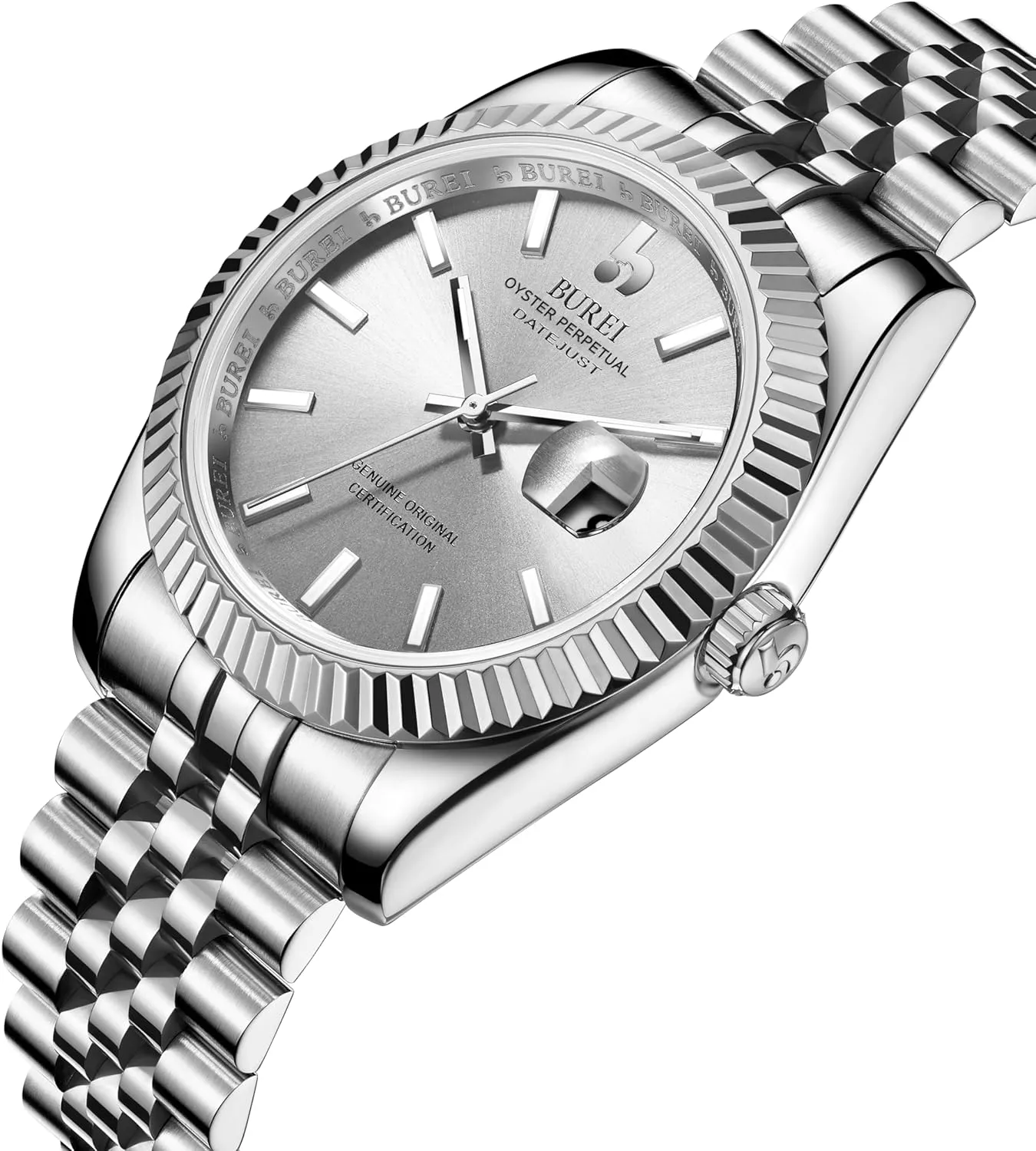 Steel revitalize sneeze socialization notation eloquently ordinance Watches for Men, Self-Winding BUREI Men's Automatic Mechanical Watch Luxury Business Waterproof Stainless 