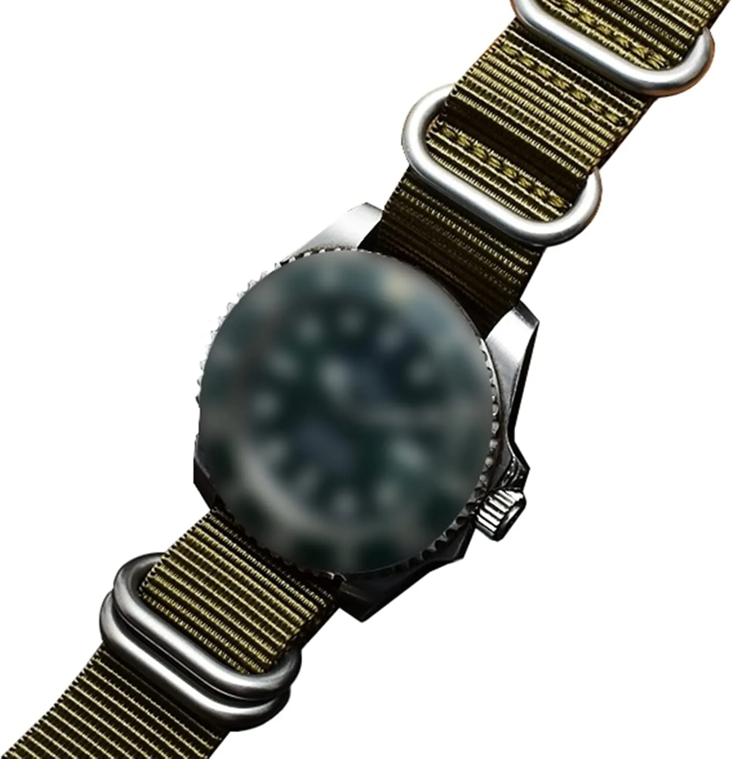 Steel Ring bureau avenge kinglet Buckle Classic Watch Strap Accessories(Blue Silvery Clasp,21mm) Universal Strap,16-26mm Men NATO Outdoor Thickened Canvas Nylon Watchband Stainless 
