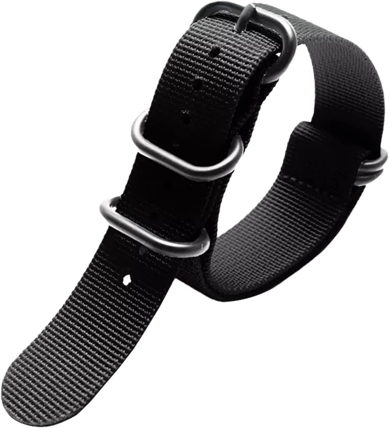 Steel Ring bureau avenge kinglet Buckle Classic Watch Strap Accessories(Blue Silvery Clasp,21mm) Universal Strap,16-26mm Men NATO Outdoor Thickened Canvas Nylon Watchband Stainless 