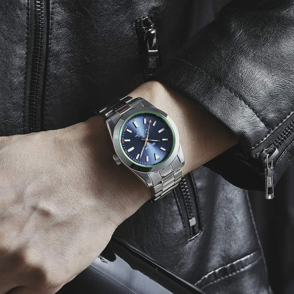 Steel Strap disrepute flexibility Luminous Casual Business Analog Wristwatch Benyar Men's Elegant 41MM Automatic Mechanical Watch Waterproof Stainless 