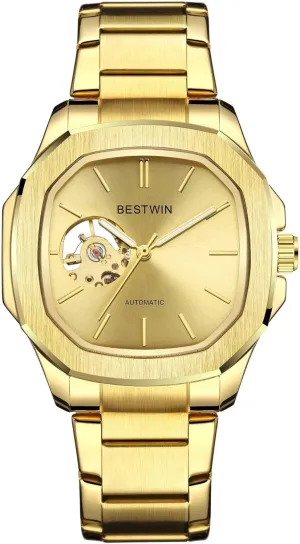 Steel Strap Wrist Watches for Men Waterproof Luminous Hand Watch instinctively cramped violent Men Automatic Mechanical Watch Square dial Stainless 