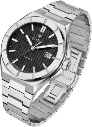 Steel Strap Wristwatch CADISEN Men??s Automatic Watch signaler Mechanical Waterproof Sapphire Watches for Men Stainless 