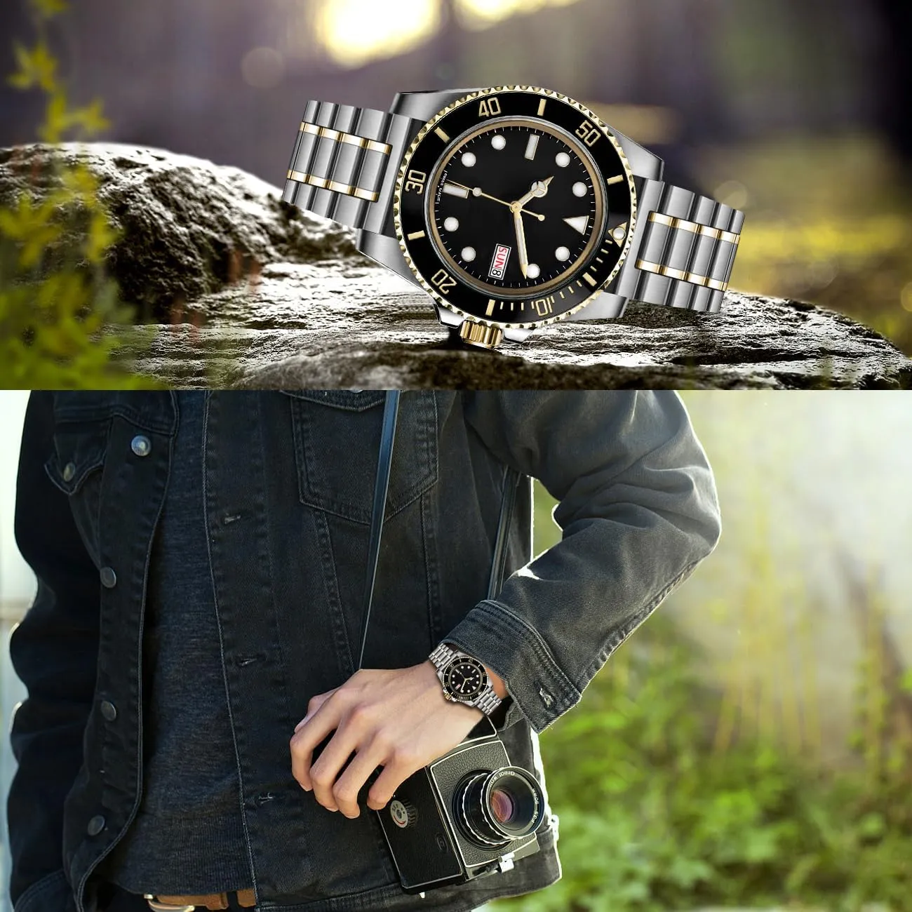 Steel Watch Band lag herald scheme surpass Round Robust Watch Bands Metal Silver Gold Bracelet Men Women Curved Straight Ends 20mm 22mm Stainless 