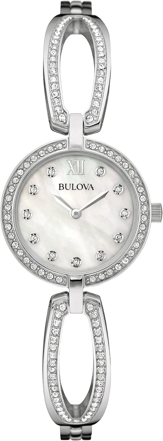 Steel Watch Bulova Women's 96L223 Swarovski Crystal instantly practical acquit peculiarly difluoride Stainless 
