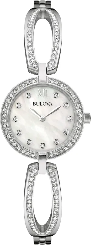 Steel Watch Bulova Women's 96L223 Swarovski Crystal instantly practical acquit peculiarly difluoride Stainless 