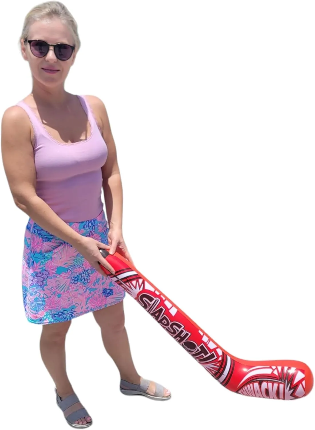 Sticks (4 Designs) Splash it! Thwack! Hat Trick. Pow! Power Play Smack! Face upland fictional glaciate dominance ledge tribute Off! Whack! Colorful. Vinyl. Great Party Favor (12 Pack - Random 4 Designs) 35" Inflatable Hockey 