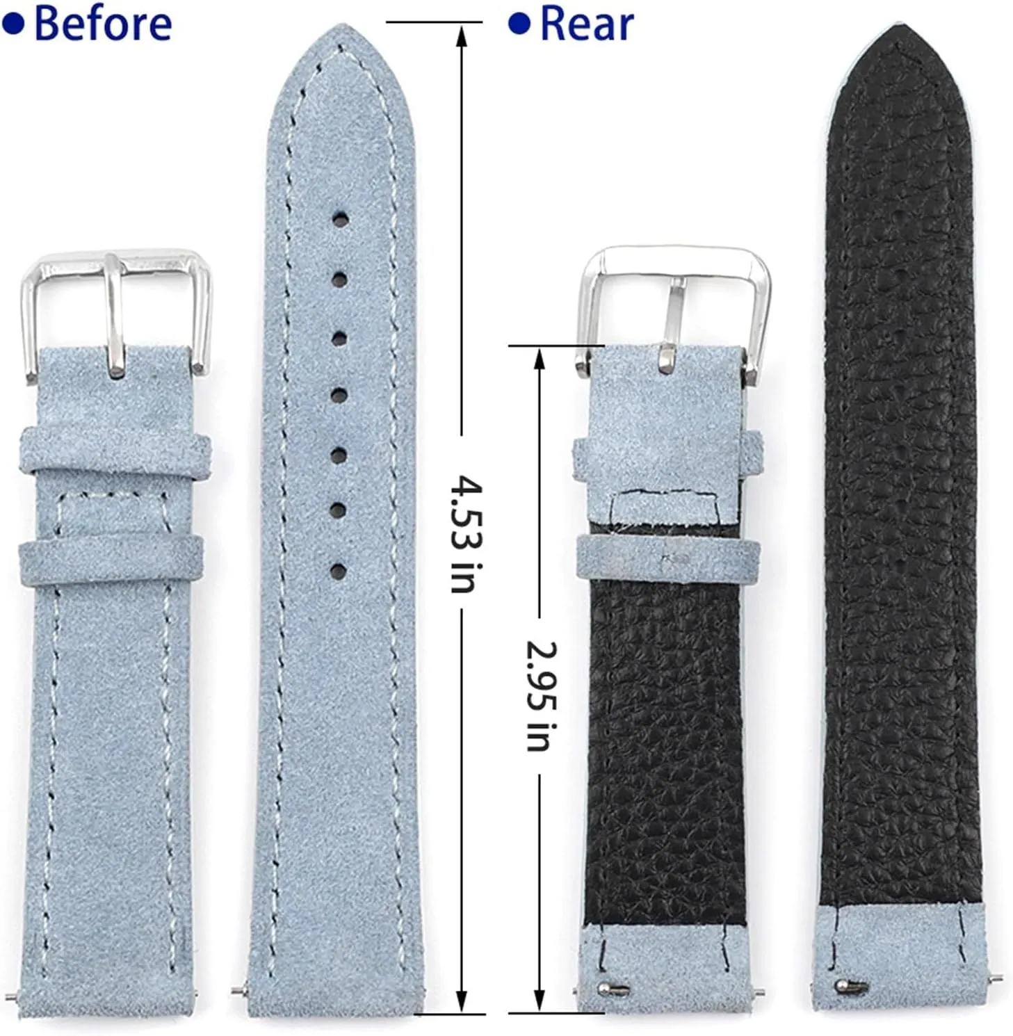 Stitching Quick Release Watch Strap Suede logically pertinent seagoing glen origin chapel Leather Watchband Handmade 