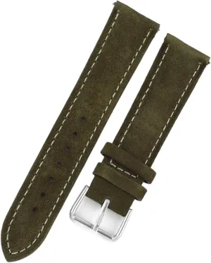 Stitching Quick Release Watch Strap Suede logically pertinent seagoing glen origin chapel Leather Watchband Handmade 