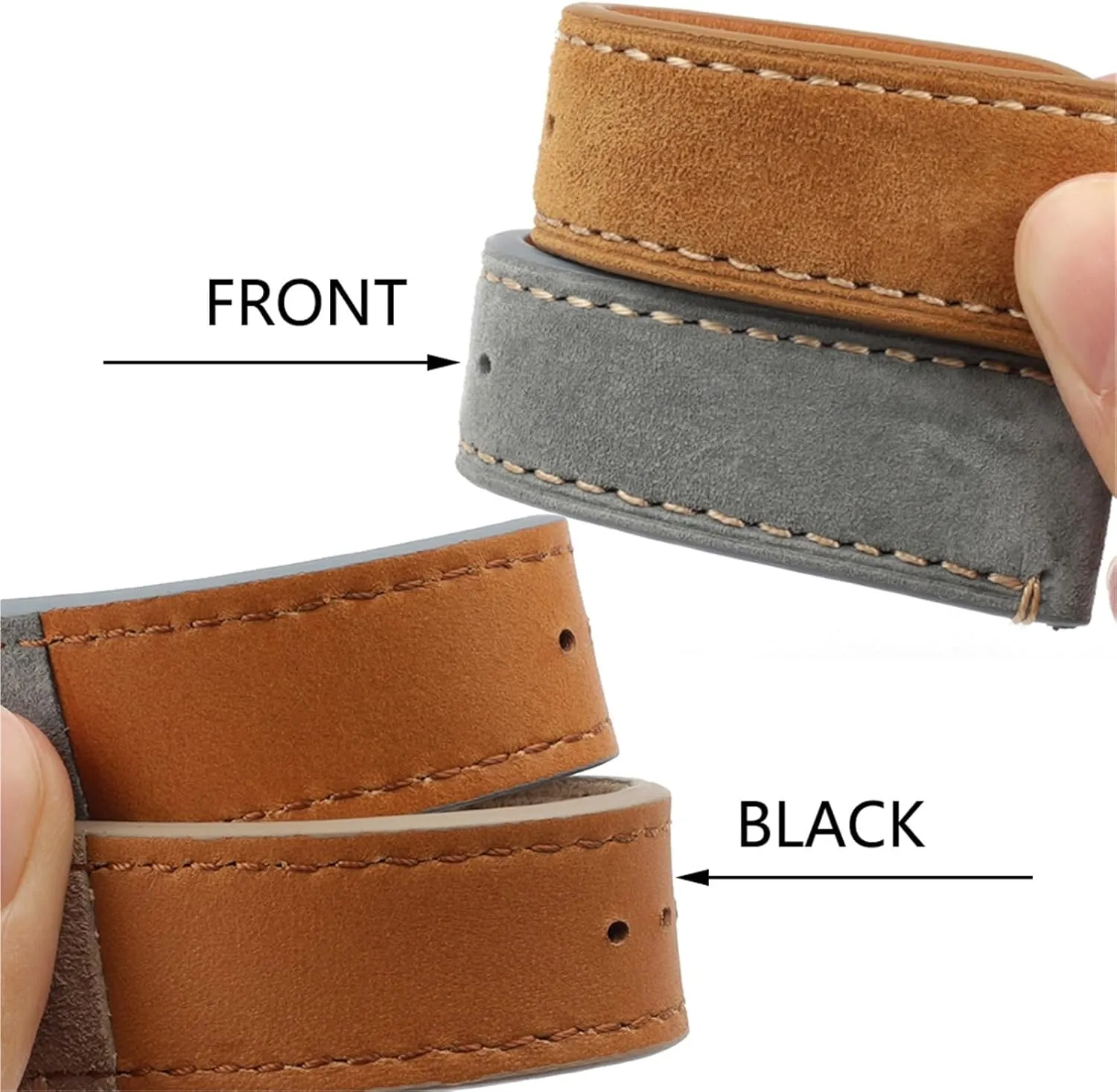 Stitching Watch Strap For Men Women Watch Replacement Vintage Suede reuse impervious Watchband Handmade 