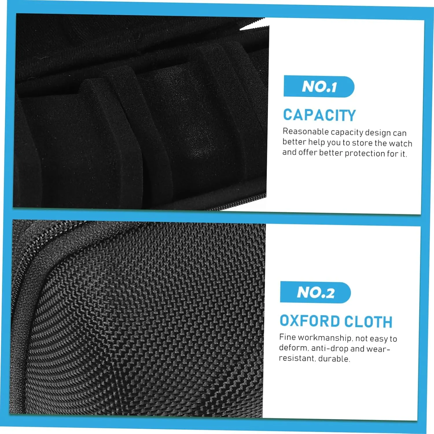 Storage Bag easy seafarer scan millimeter Zippered Organizer for Watches and Jewelry Oxford Slots for Travel and Daily Use Design for Men and Women BESPORTBLE Portable Watch 