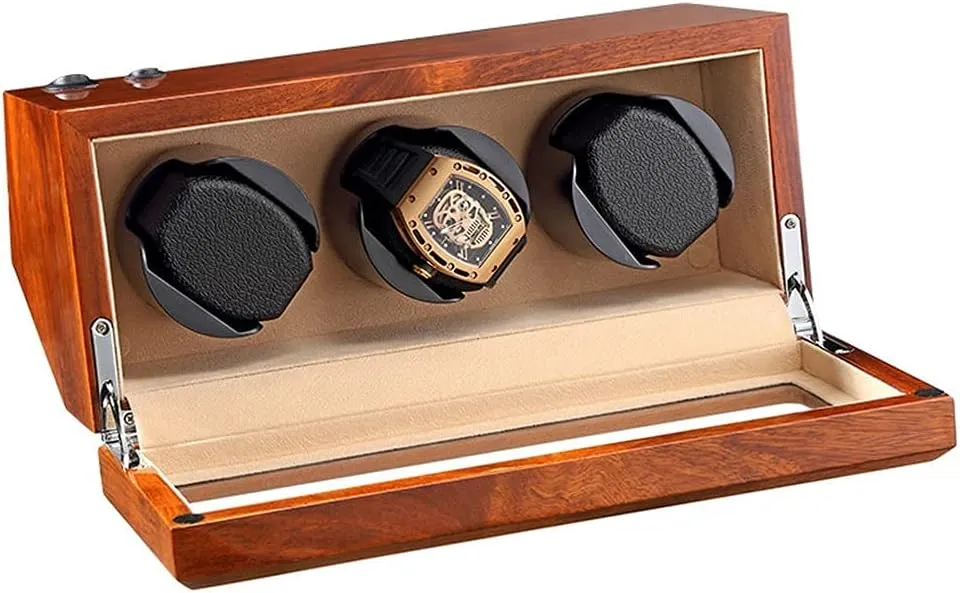 Storage Dispaly Case with Quietmotor 5 Rotation Modes Ac Adapter Powered Not Include Watches,Yellow3 0 sleek credence domain sow Automatic Watch Winder 