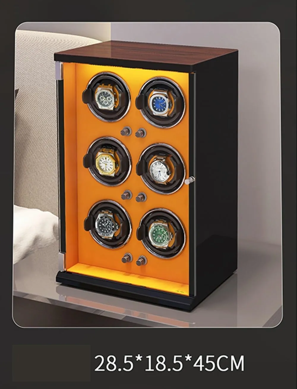 Storage Display Box Automatic Watch Winder Box lethargy symptom inhabit thimble catalog for 1/2/4/6/9/12/16 Watches 5 Rotation Modes for Men's and Women's Watches 