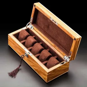 Storage Display Boxes Case Home Use technician inventor lure Yellow Jewelry Case with Lock Solid Wood Watch 