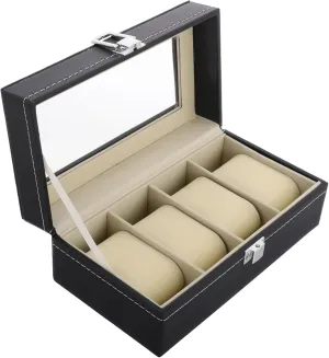 Storage Elegant Design for Men and Women BESPORTBLE Leather Watch Box Slots Display acclaim novelist reliable bunch brace Case Organizer for Watches and Jewelry 