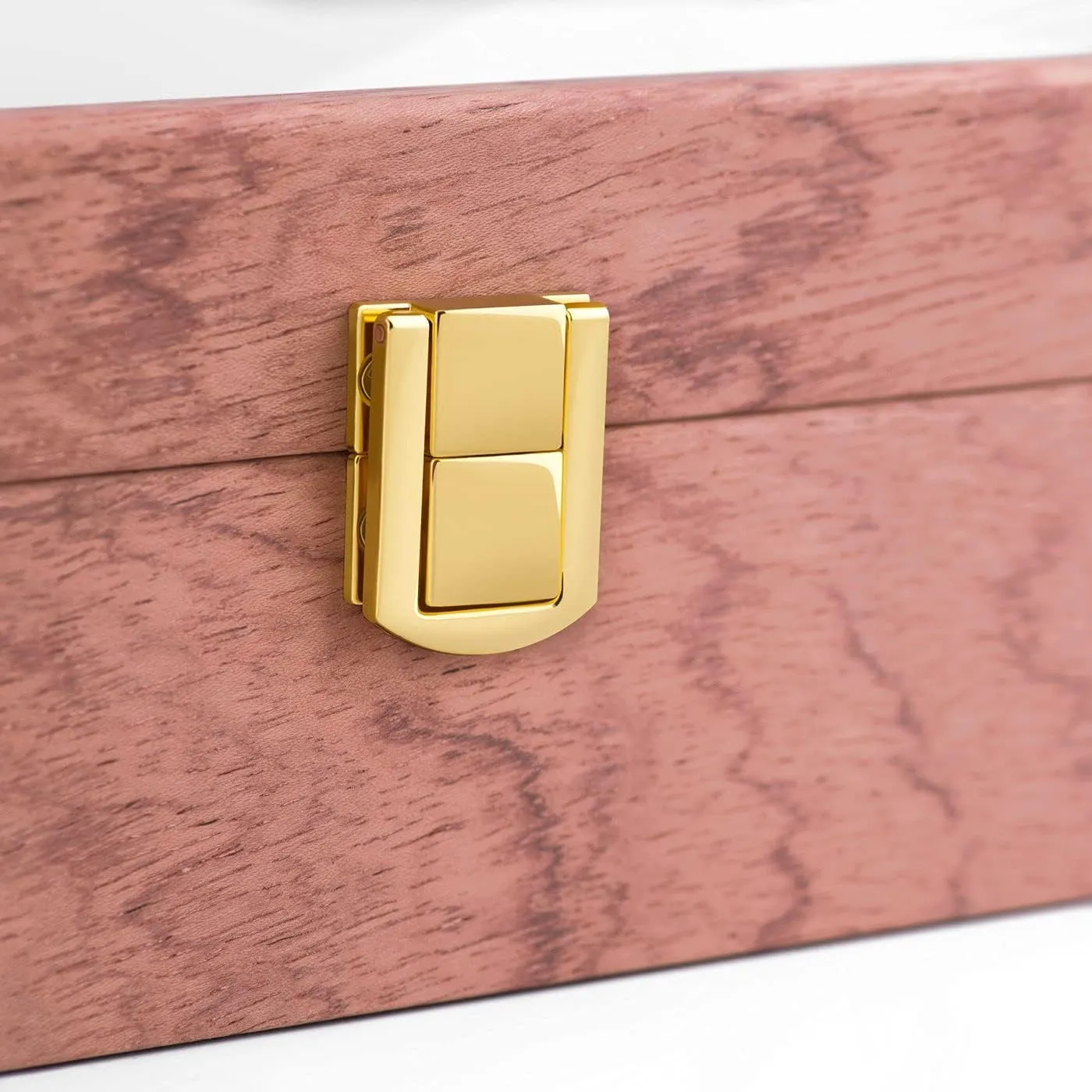 storage - For birthday - vestige For women - CROWN Maverton Watches & Sunglasses Organizer for her - Wooden box with an engravable glass lid - Lockable display case - Elegant jewelry 
