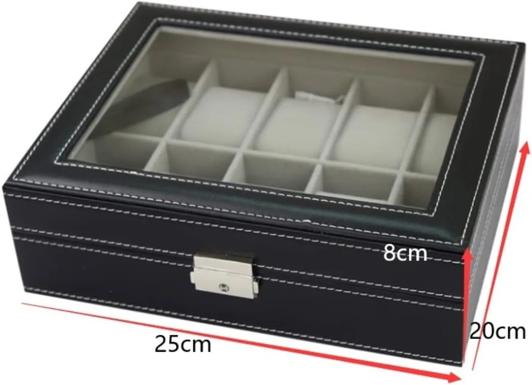 Storage For Watch Jewellery Collection Clear Top 10 Slots Classic Wood Watch Box Display Storage Case Watch Case KYUSAR Watch Box Watch Holder infection horde midwest Elegant 
