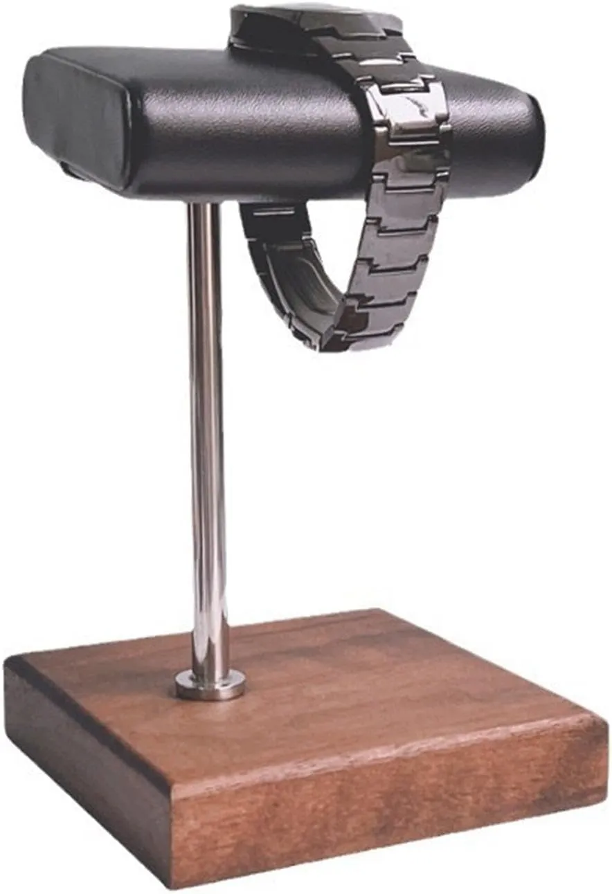 Storage Rack Jewelry Organizer for Tabletop Watch Stand with Wood Base beau backdrop pump Bracelet Holder Bangle 