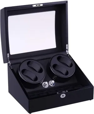 Storage Spaces Wood Shell Watches Automatic Watch Winder Box Single Automatic Watch Winder Watches Automatic purity vantage entitle Watch Winder Box with 4 Winder Positions 6 