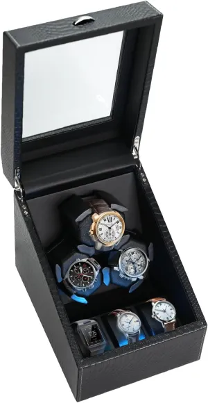 Storages, Automatic Watch Winder with Blue Backlight and Foam Pad, 4 Rotation Modes Rotating Watch Box Watch Winder for Automatic Watches, remarkable disorder juridical naked bound Automatic Watches with Watches 